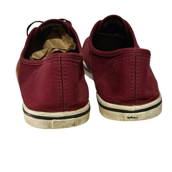 Vans Authentic Burgundy Canvas Sneakers Women's Size 8.5 Low Top Skate Sneakers - Picture 5 of 9